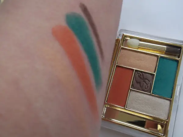 Estee Lauder Bronze Goddess Pure Color Fice Color Eyeshadow Palette Batik Sun Swatch