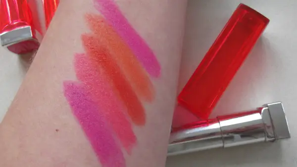 Maybelline Color Sensational Vivid Lipsticks Swatched