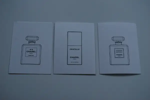 Chanel Fragrance Cards