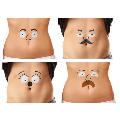 Talking Belly Temporary Tattoos