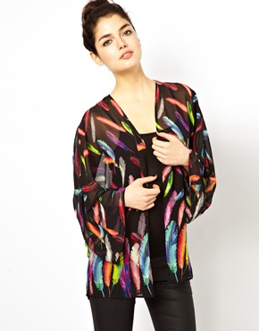 Oh My Love Feather Kimono