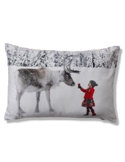 Holly & Reindeer Cushion
