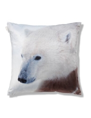Polar Bear Velvet Cushion